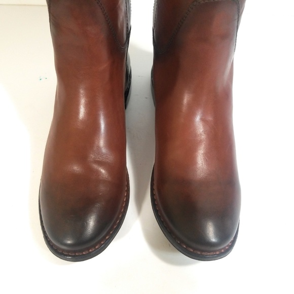 Frye Paige Riding Boots: Redwood Leather, Women New Frye Paige Women Tall Riding Brown Boots 6 B